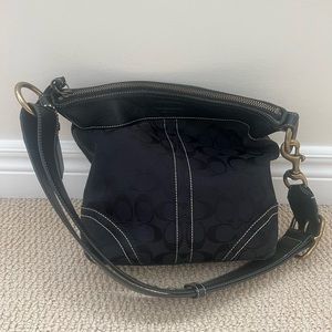 Coach canvas side purse